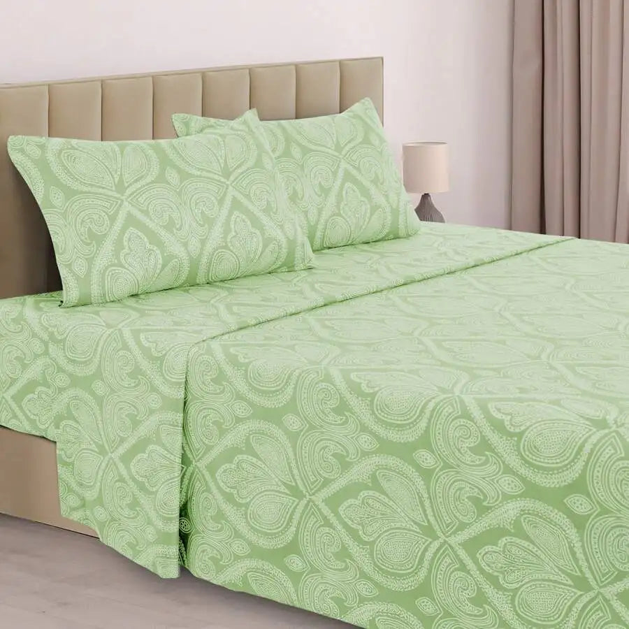 Paisley Microfiber Sheet Set, Bedding with 16-Inch Deep Pocket Fitted Sheet & Pillowcases – fade-resistant paisley microfiber bedding