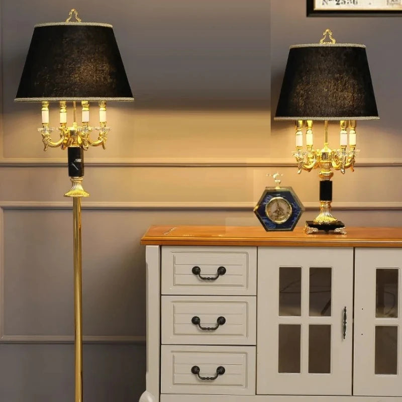 High Quality Modern Table/Floor Lamp~Black/White Lampshade