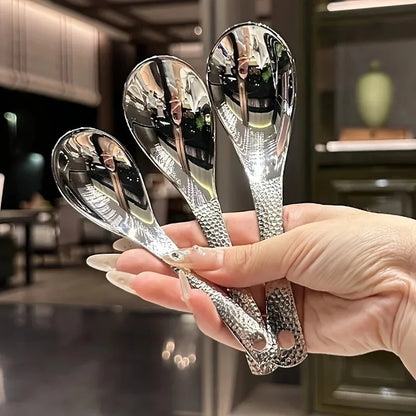 Heavy-Duty Stainless Steel Soup Spoon with Deep Bowl, Polished Finish & Ergonomic Handle, stainless steel soup spoon with deep bowl