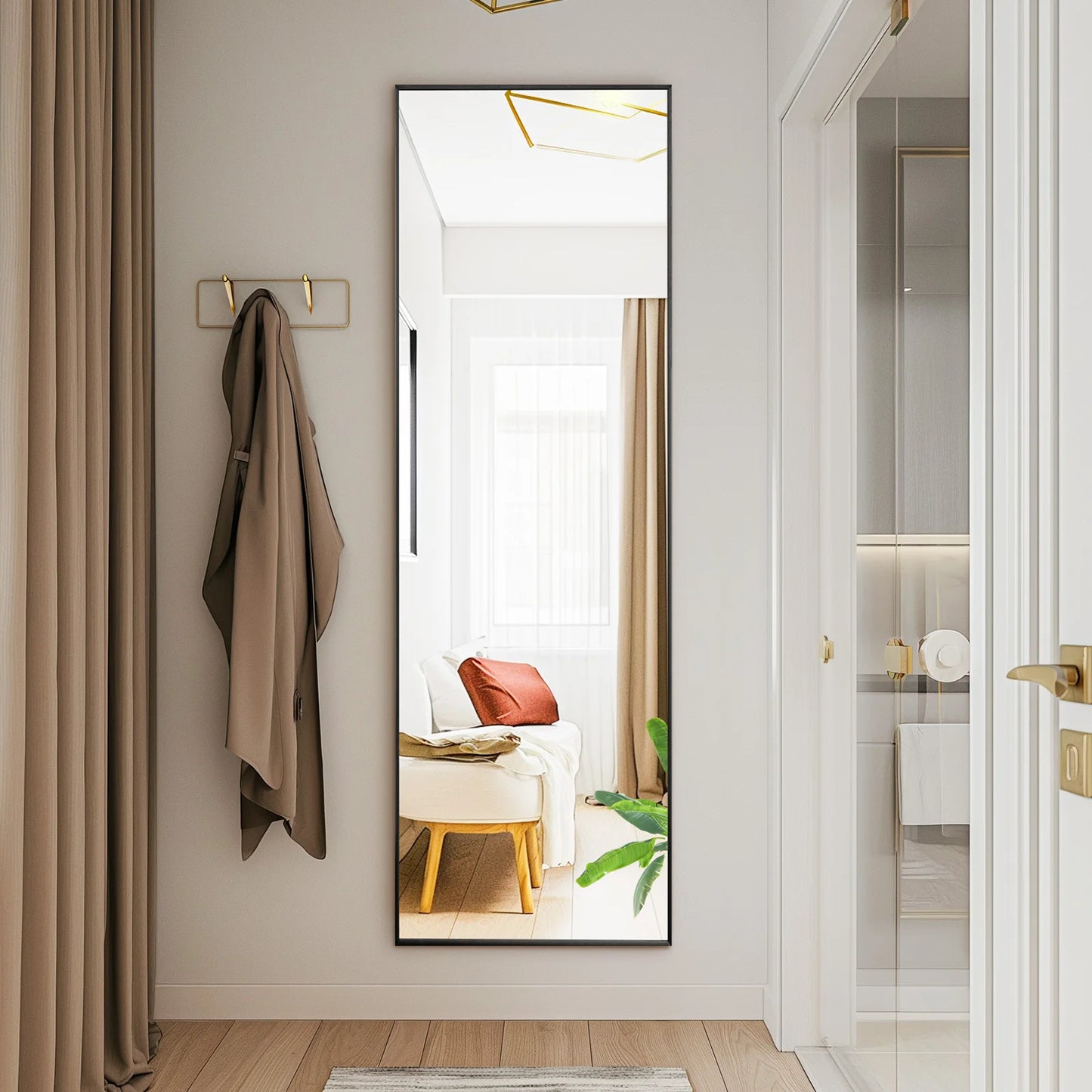 Simple & Modern 64" Tall Full Body Wall Mirror