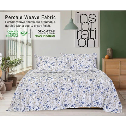 Hotel Quality 100% Cotton Perfect Floral Bed Sheets   