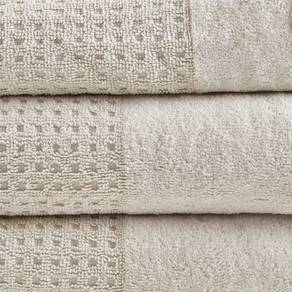 Modern Luxurious 100% Cotton Natural Color Bath Towel 6-Piece Set