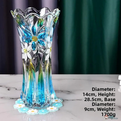 Minimalist Style Multi-Color Glass Flower Vase