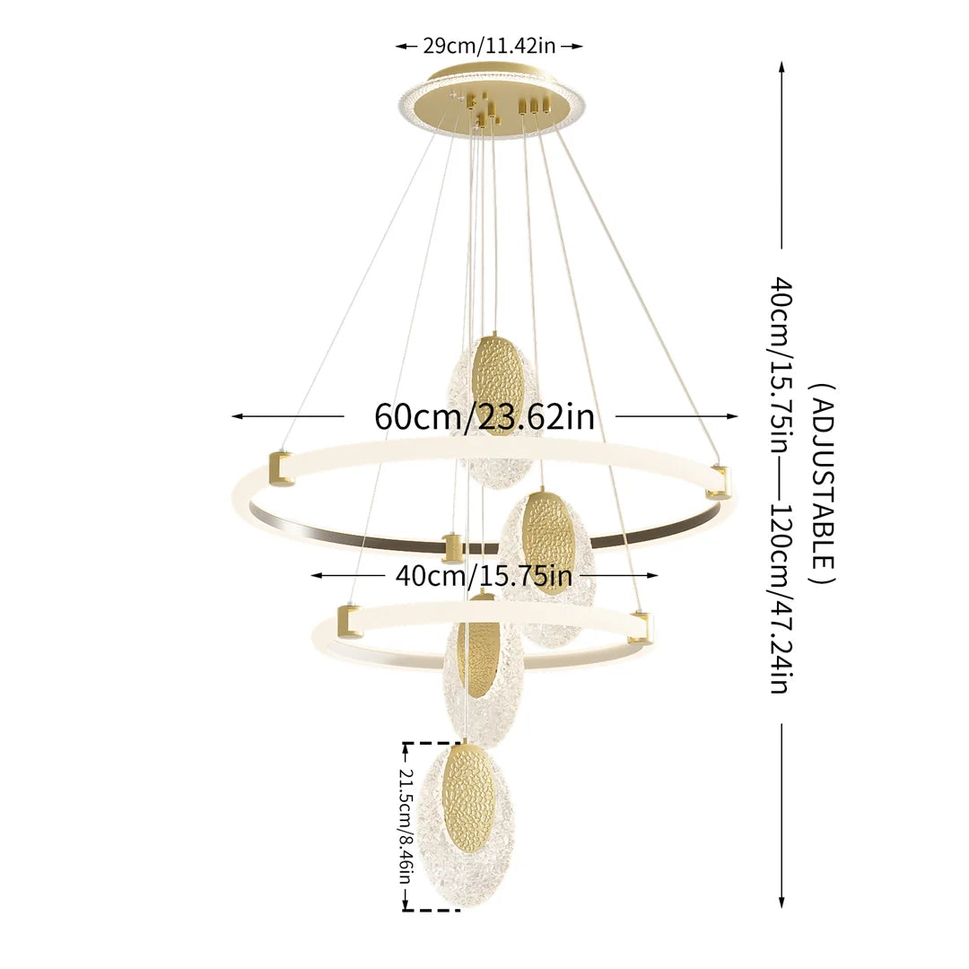 Art Deco LED Chandelier Pendant Lamp