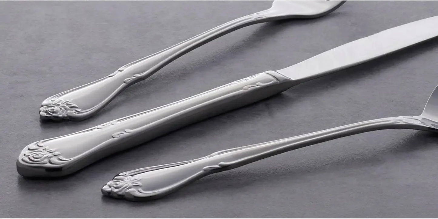Decorative Everyday 45-Piece Flatware Set for 8