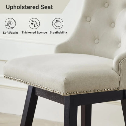 Modern Counter Height Swivel Bar Stools/Set of 4