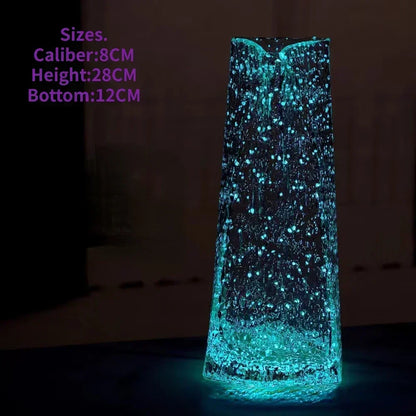 Luminous Ornamental Glass Flower Vase