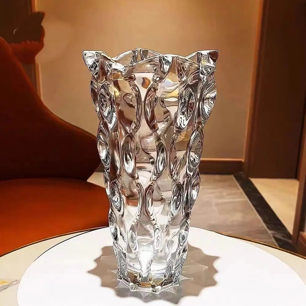 Luxury Crystal Glass Footed Tabletop/Countertop Vase