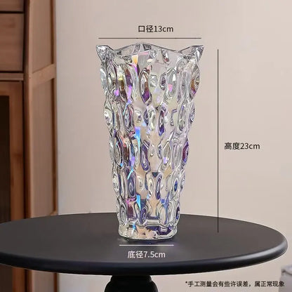 Luxury Crystal Glass Footed Tabletop/Countertop Vase