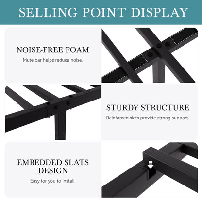 Black and Brown Vintage Modern Bed Frame showcasing a timeless aesthetic that elevates any bedroom décor.