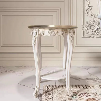 Elegant French Style Solid Wood Living Room Furniture in a bright space, providing comfort and style.