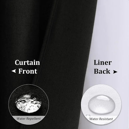 Soft & Textured Black Linen Shower Curtain