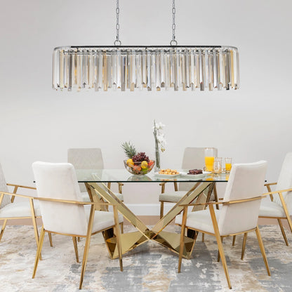 Luxurious Oval Crystal Ceiling Chandelier