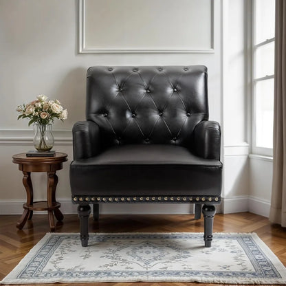 Black Classic Cigar Style Living Room Chair