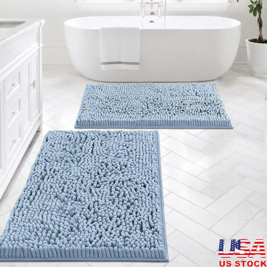 Luxury Chenille Shag Bath Mats