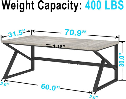 Large Industrial Style Home Office Double Computer Desk