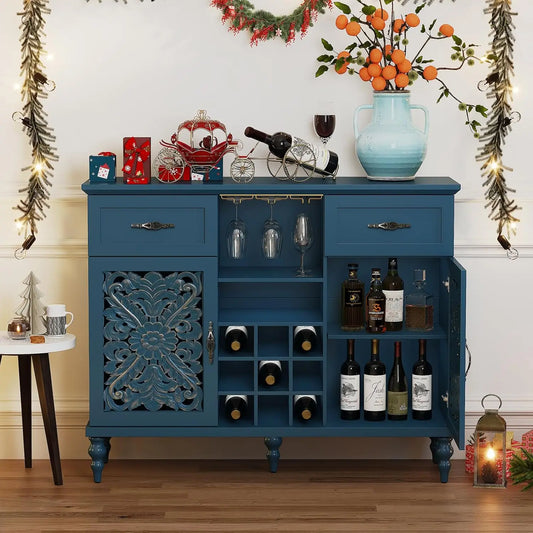 Elegant & Versatile 47.2" Customized Vintage Wine Bar Cabinet  