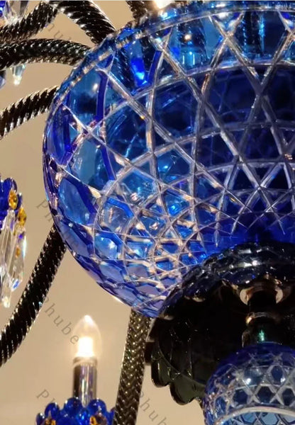 Classy & Elegant 24-Light Colored Crystal Candelier