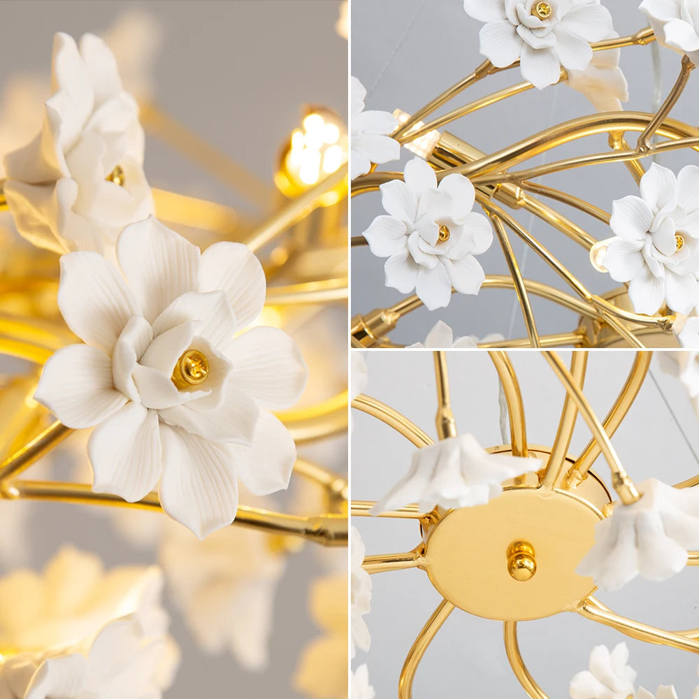 Elegant Gold Luxury Crystal Chandelier above a festive table setting, embodying the charm of a captivating gold crystal chandelier.