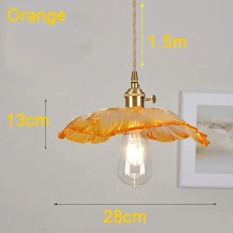 Lovely Artisan Lotus Leaf Pendant Light hanging in an entryway, creating a welcoming atmosphere with its soft light as a lotus leaf pendant light.