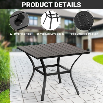 5-piece Metal Outdoor Patio Dining Set 