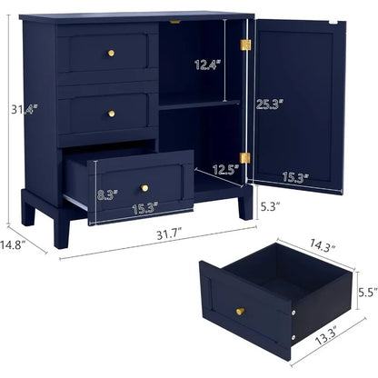 Sideboard/Wooden Storage Cabinet w/Three Drawers