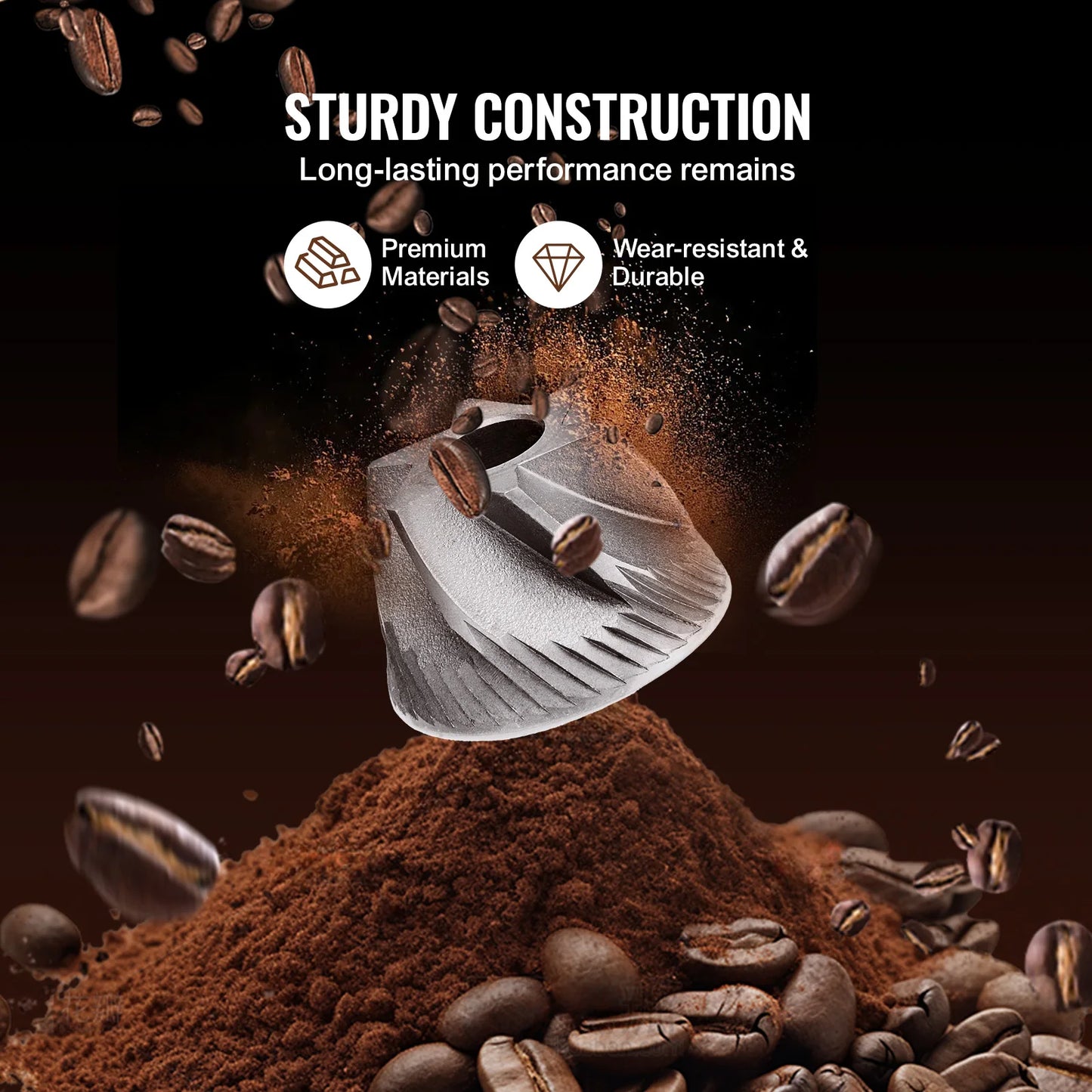 Grind & Brew Coffee Maker with Built-In Grinder, 10-Cup Drip Coffee Machine with Adjustable Strength & Coarseness