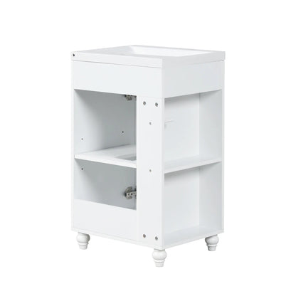 Modern 20" Freestanding Bathroom Vanity w/Drop-in Sink