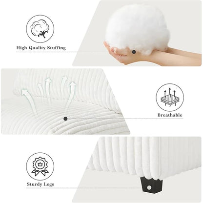 Oversized Black U-shaped Covertible Cloud Couch w/Ottoman