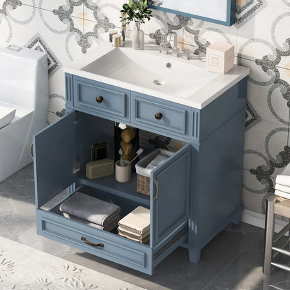 Independent Bathroom Vanity with Resin Sink