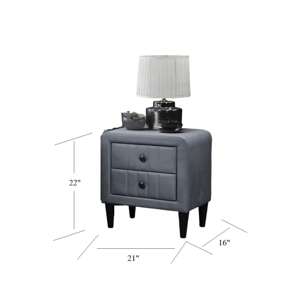 Elegant Velvet Bedside Table/Night Table~Adds a Touch of Sophistication to any Bedroom