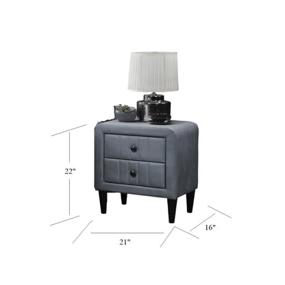 Elegant Velvet Bedside Table/Night Table~Adds a Touch of Sophistication to any Bedroom