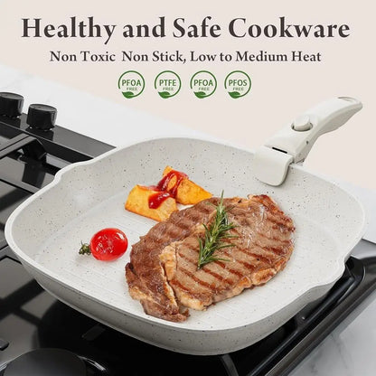 19-Piece Non-Stick Ceramic Cookware Set