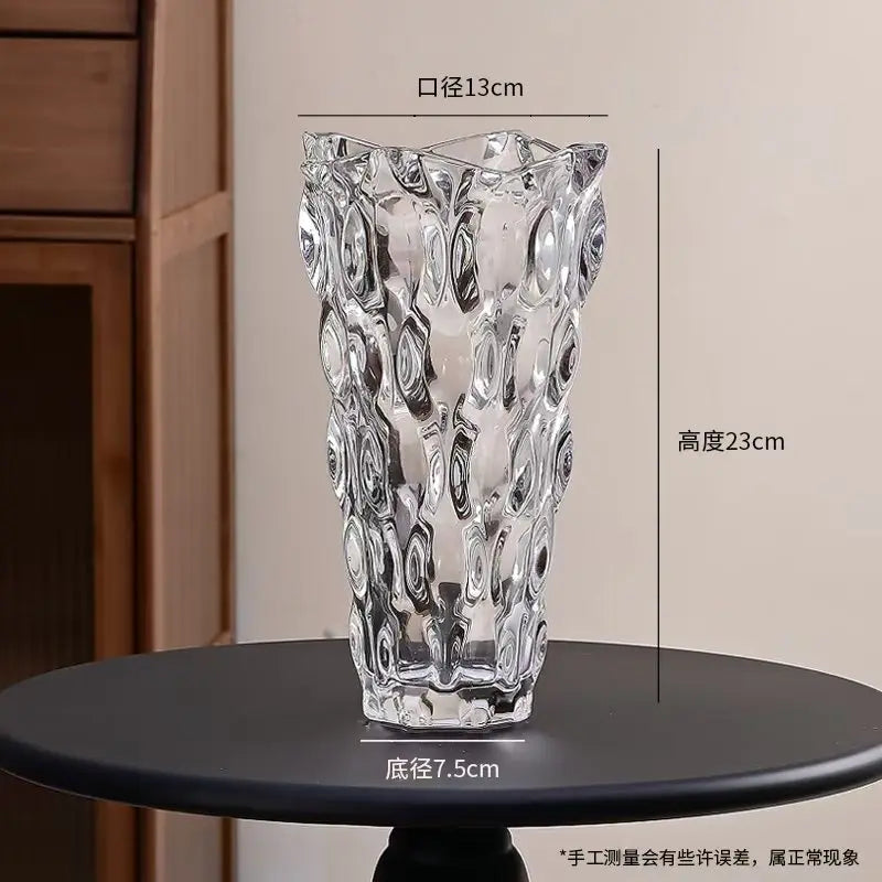 Luxury Crystal Glass Footed Tabletop/Countertop Vase
