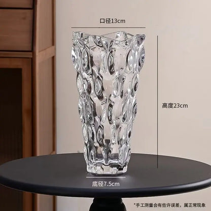 Luxury Crystal Glass Footed Tabletop/Countertop Vase
