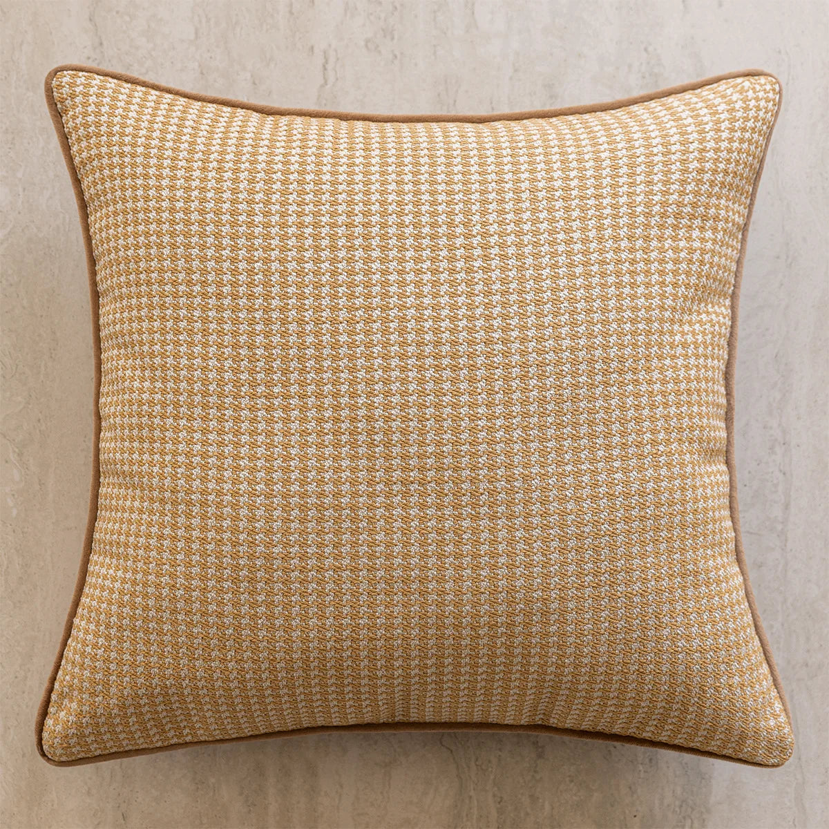 French Style Luxury Throw Pillow Cover - Black Floral Damask on Gold with Ruffled Edge, french style pillow cover with water-resistant finish