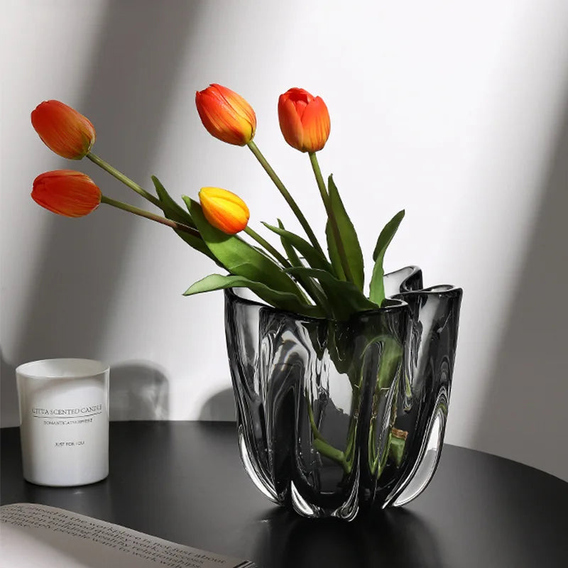 Creative & Simple Transparent Glass  Vases for Floral Decorations