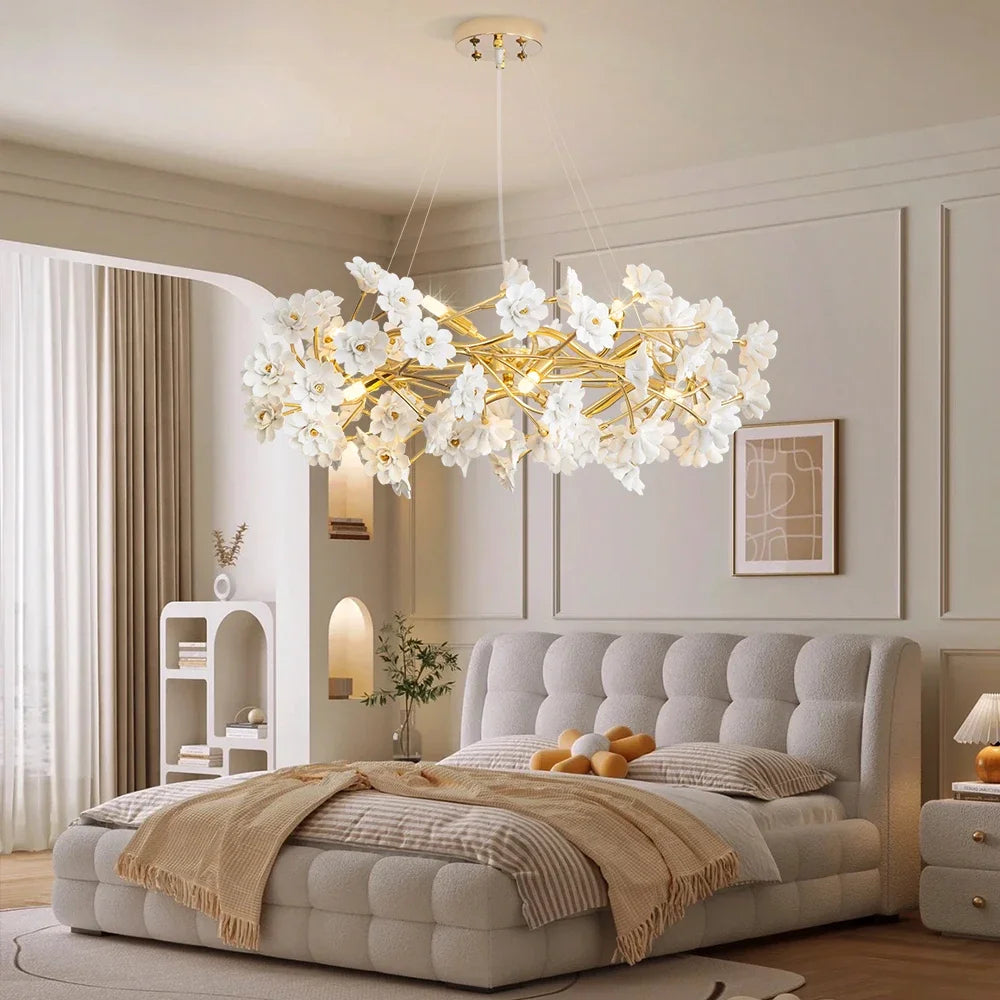 Elegant Gold Luxury Crystal Chandelier installation process, featuring easy setup instructions, a beautiful gold crystal chandelier transforming your space.
