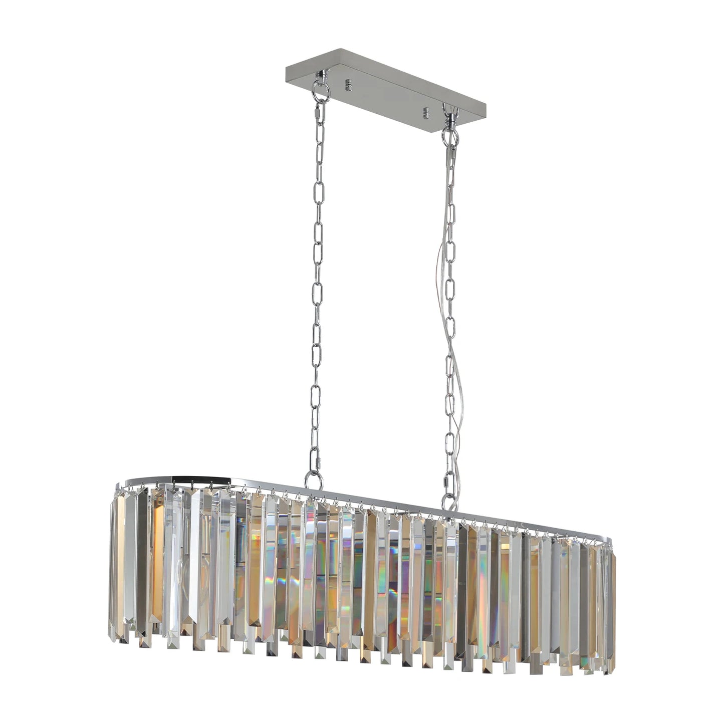Luxurious Oval Crystal Ceiling Chandelier