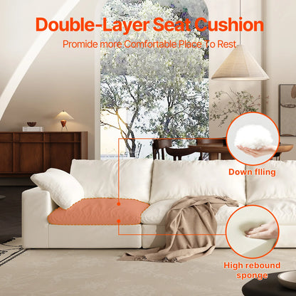 Modern U-shaped Convertible Sofa w/Ottoman