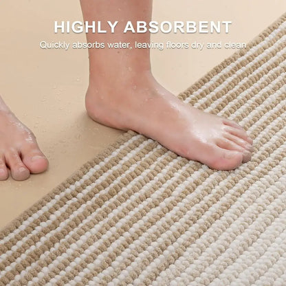 Thick Absorbent Chenille Bath Mats