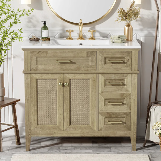 Classic & Elegant 36" Bathroom Vanity with Ceramic Sink