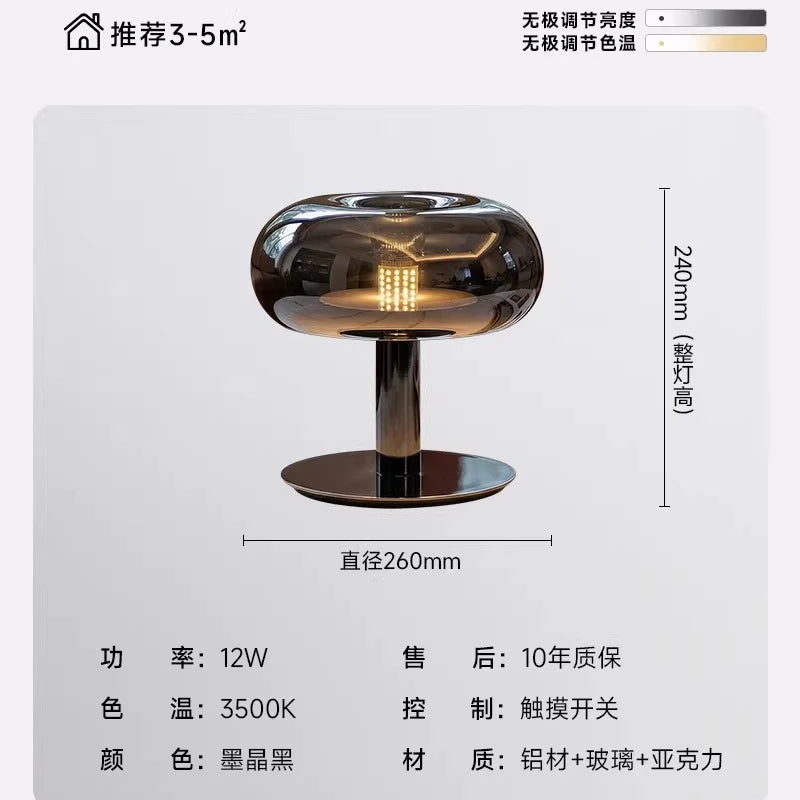 Creative Italian LED Table Lamp with Touch Dimming Functionality