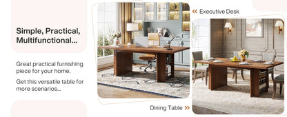 Simple & Practial Large Modern Executive Desk/Dining Table