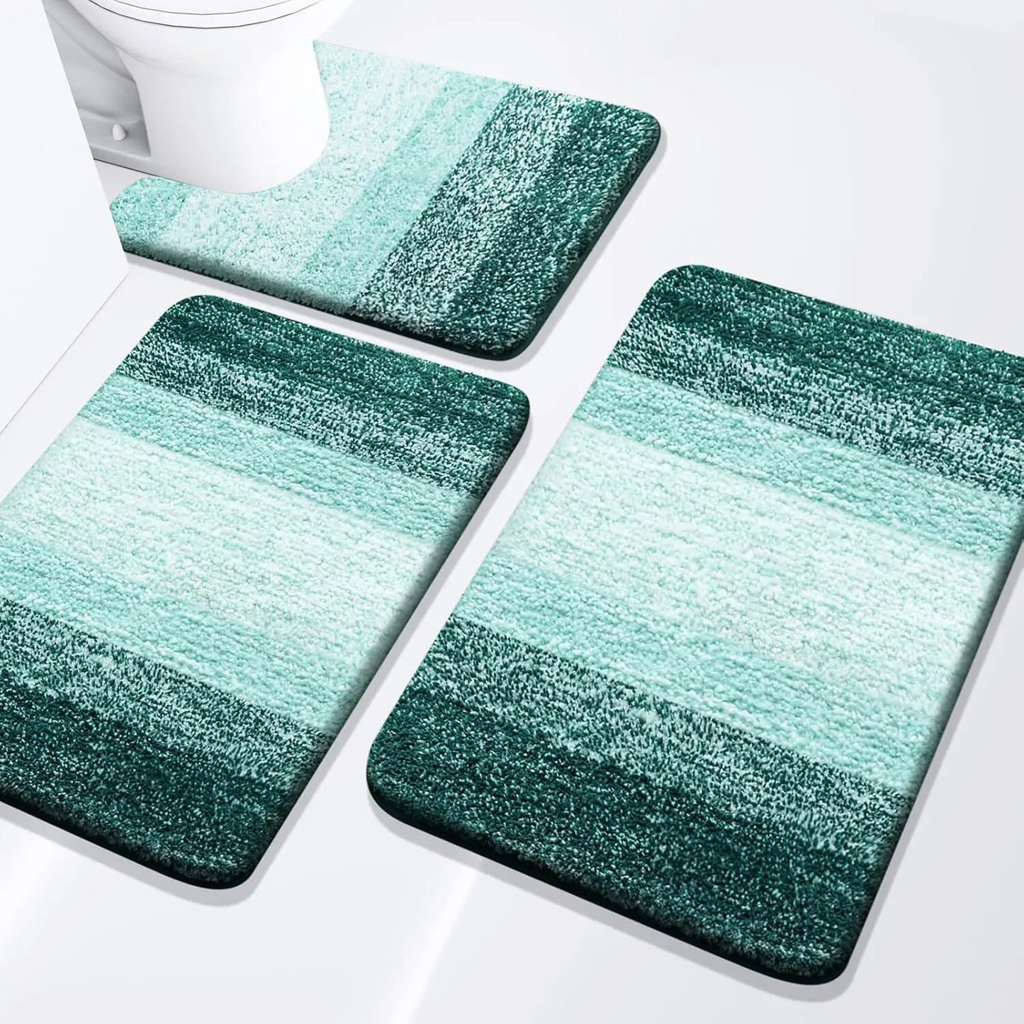 Extra Soft & Absorbent Bathroom Rugs~ 3 Piece Set