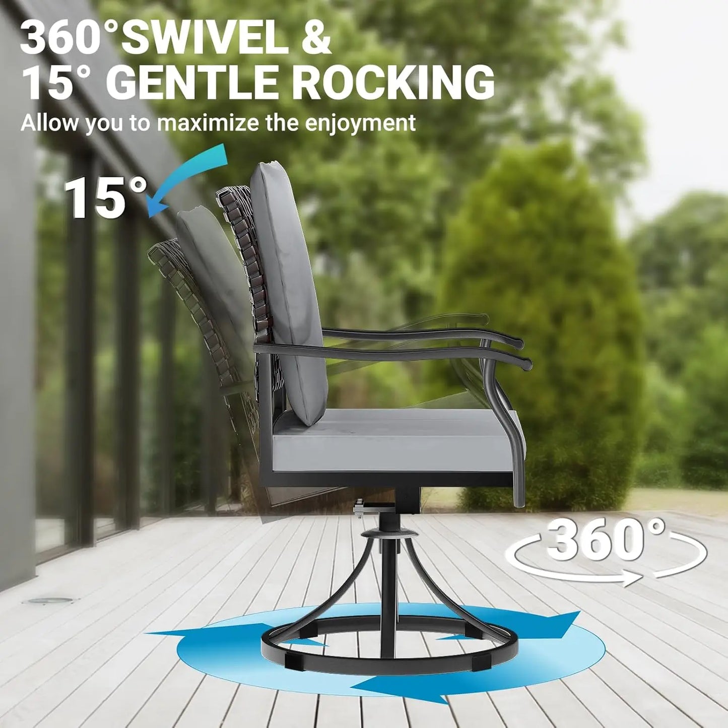 5-piece Metal Outdoor Patio Dining Set 