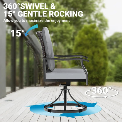 5-piece Metal Outdoor Patio Dining Set 