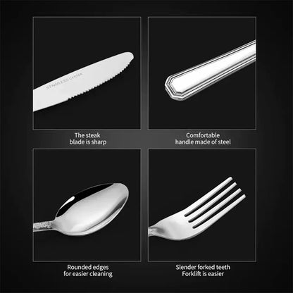 Luxury Premium 16-Piece Silverware Set For 4