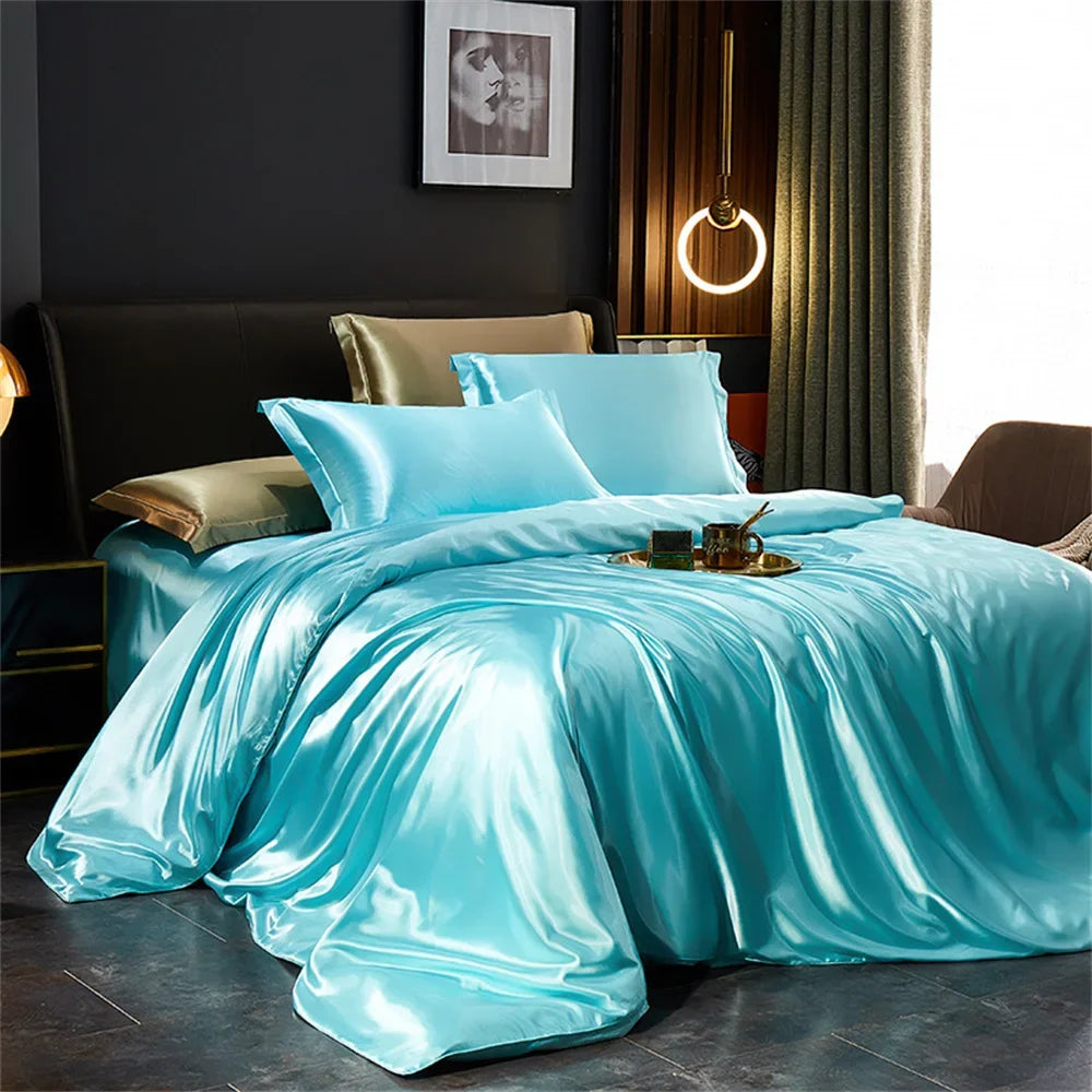 Modern Solid Color Luxury Duvet Bedding Set 