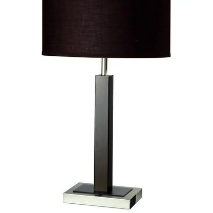 Tall Metal and Polyresin Table Lamp with Dark Espresso Finish